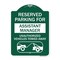 Signmission Reserved Parking for Assistant Manager Unauthorized Vehicles Towed Away, A-DES-GW-1824-23133 A-DES-GW-1824-23133 - alternate 1